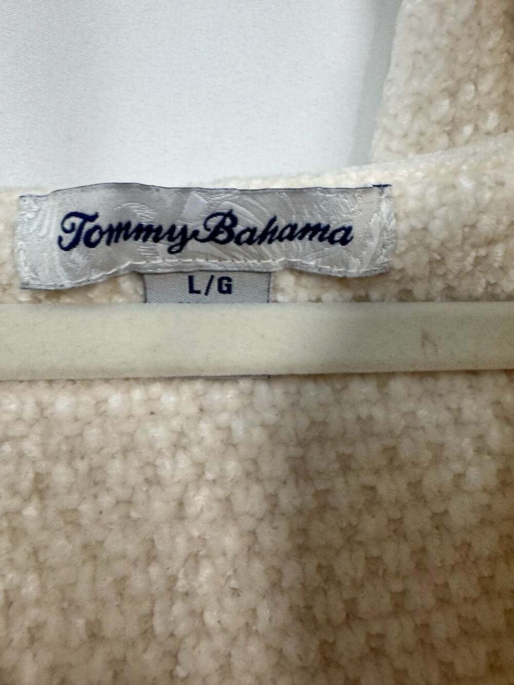 Tommy Bahama Island Luna Chenille Hoodie Sweater in Coconut Off-White Women's La - Picture 3 of 5